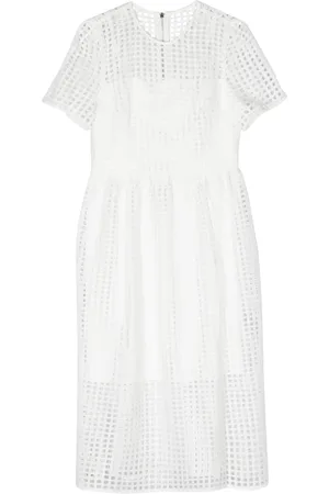 DKNY Mesh flared dress
