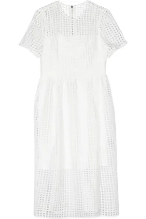 DKNY Mesh flared dress