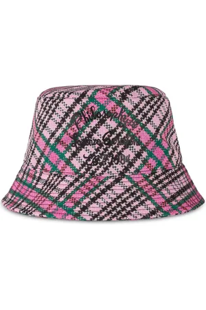 Serafini Logo-print checked bucket hat