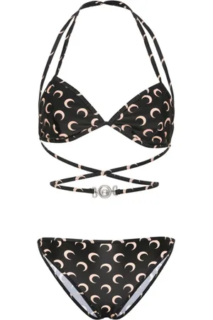 Marine Serre Crescent-Moon-print bikini