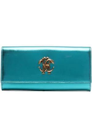 Roberto Cavalli Monogram-plaque leather wallet
