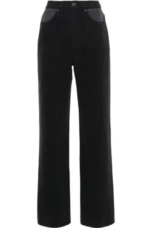 ROTATE Two-tone tapered jeans