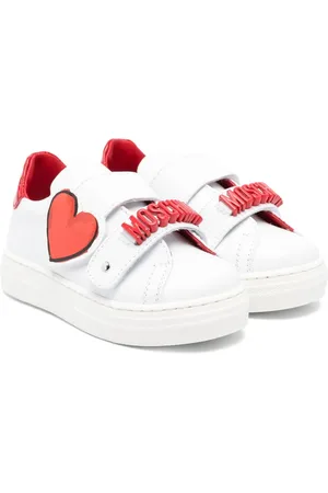 Moschino Logo-lettering leather sneakers