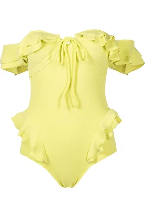 CLUBE BOSSA Lanzo ruffled off-shoulder swimsuit