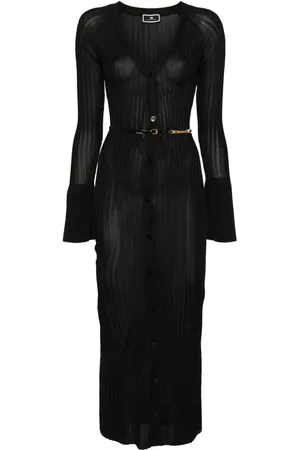 Elisabetta Franchi Ribbed-knit midi dress
