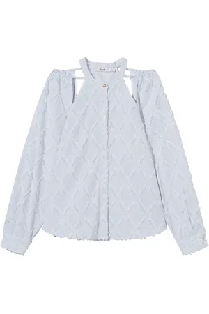 B+AB Cut-out frayed shirt