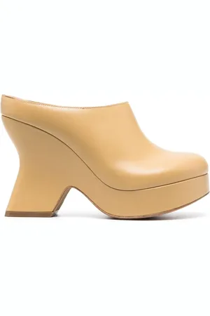 Loewe Terra 110mm leather wedge clog