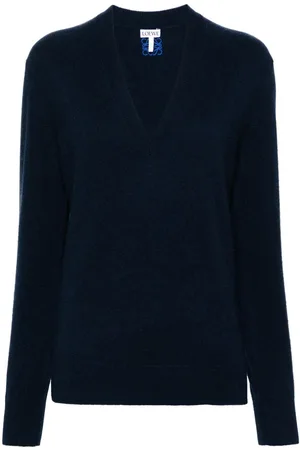 Loewe Anagram-embroidered V-neck jumper