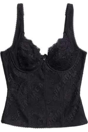 Balenciaga Allover Logo Lingerie top