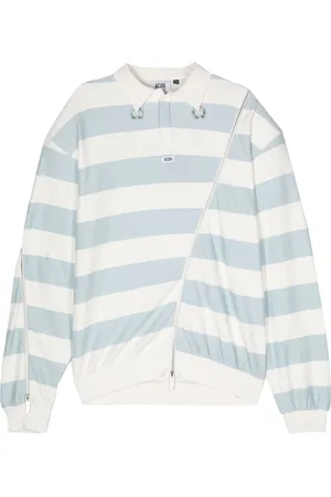 GCDS Striped jersey polo shirt