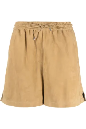 Loewe Logo-patch leather shorts
