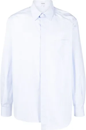 Loewe Asymmetric striped cotton shirt