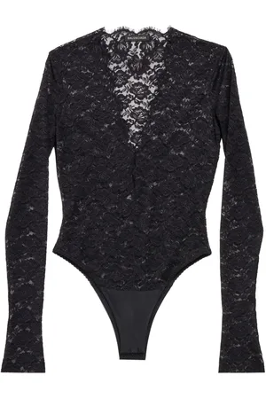 Balenciaga V-neck lace bodysuit