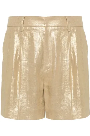 Ralph Lauren Beverleigh foiled linen shorts