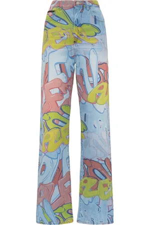 Philipp Plein Palace Fit Bombing high-rise wide-leg jeans
