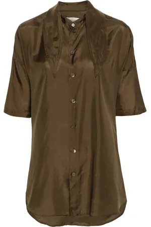 LEMAIRE Scarf-detail silk shirt