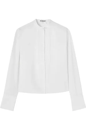 Jil Sander Band-collar cotton shirt