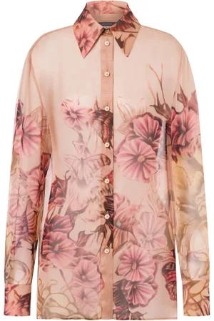 Alberta Ferretti Tattoo-print silk shirt