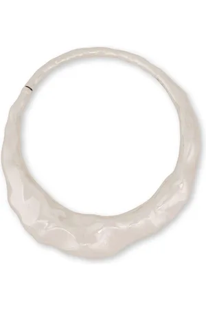 Alberta Ferretti Hammered choker necklace