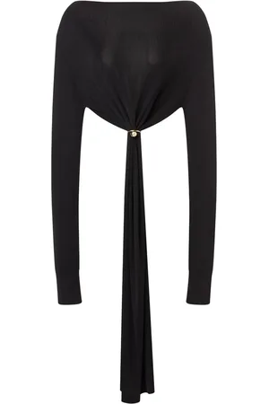 Serafini Gathered-detailing crop top