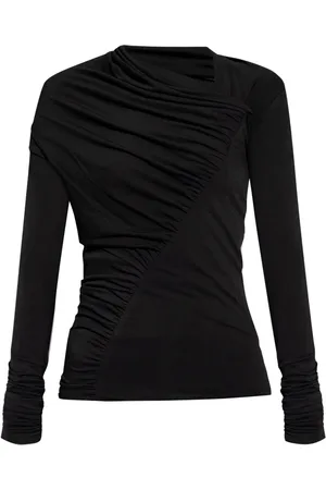 Rick Owens Ruched asymmetric T-shirt