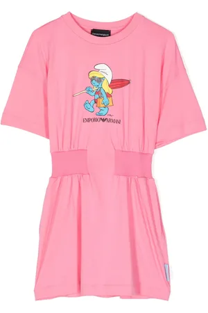 Emporio Armani X The Smurfs jersey dress