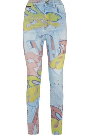 Philipp Plein Bombing graffiti-print skinny jeans