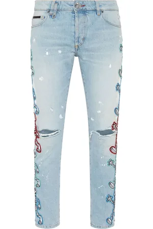 Philipp Plein Skully Gang low-rise skinny jeans