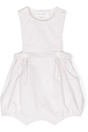 Tartine Et Chocolat Gingham-pattern seersucker shorties
