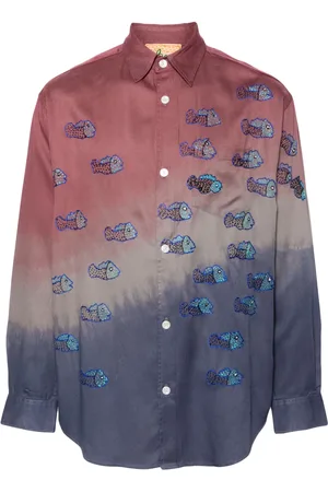 Glass Cypress Block Dyed tie-dye shirt