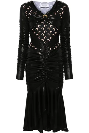 Marine Serre Regenerated draped midi dress