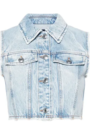 Sportmax Scire cropped denim waistcoat