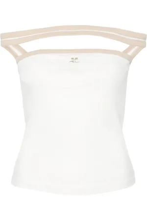 Courrèges Hyperbole Contrast sleeveless top