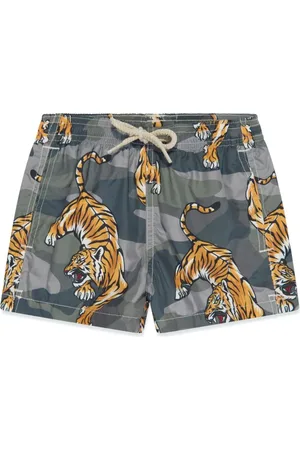 MC2 SAINT BARTH Tiger-print swim shorts