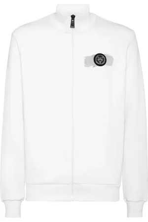 Philipp Plein long-sleeve cable-knit jumper - White