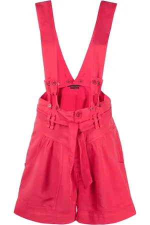 Isabel Marant Detachable-braces high-waisted shorts