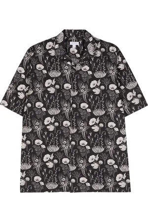Sunspel Floral-print cotton shirt