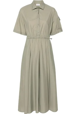 Moncler Classic-collar midi shirt dress