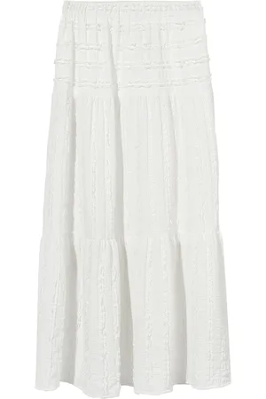 B+AB Ruffle tiered maxi skirt