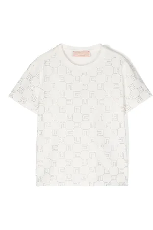 Elisabetta Franchi Crystal-monogram T-shirt