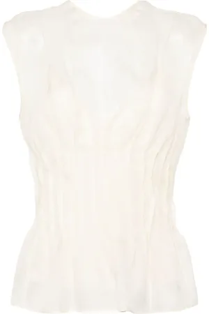 Khaite Westin semi-sheer silk blouse