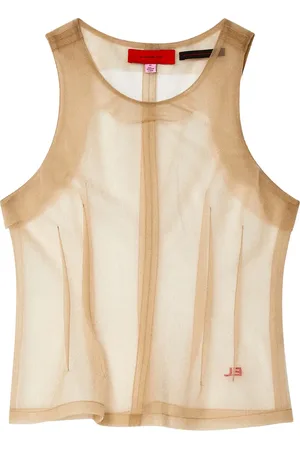 ECKHAUS LATTA Sculpt semi-sheer tank top