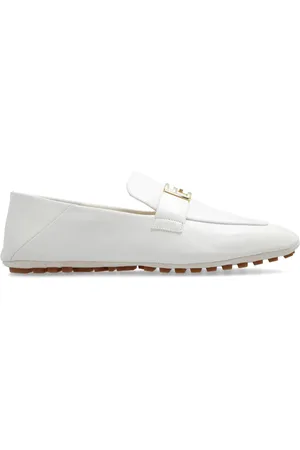 Fendi Baguette logo-plaque leather loafers