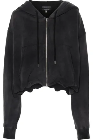 R13 Balloon zip-up cotton hoodie