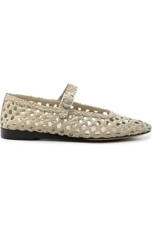 Le Monde Beryl Woven-leather ballerina shoes