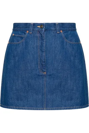Gucci Belted denim miniskirt