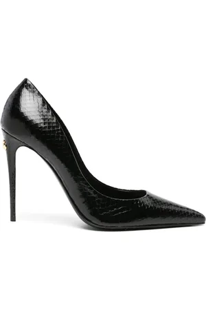 Dolce & Gabbana 100mm python-effect leather pumps