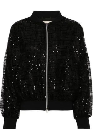 HERNO Sequin-embellished bomber jacket