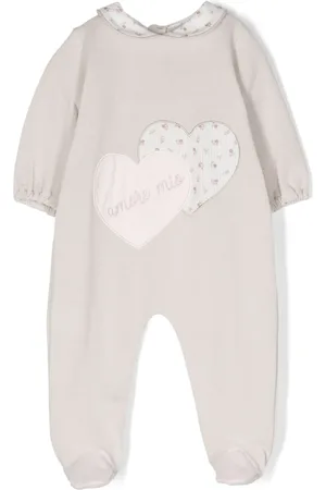 LA STUPENDERIA Heart-patch cotton pajamas