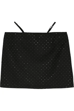 Chiara Ferragni Rhinestone-embellished twill miniskirt